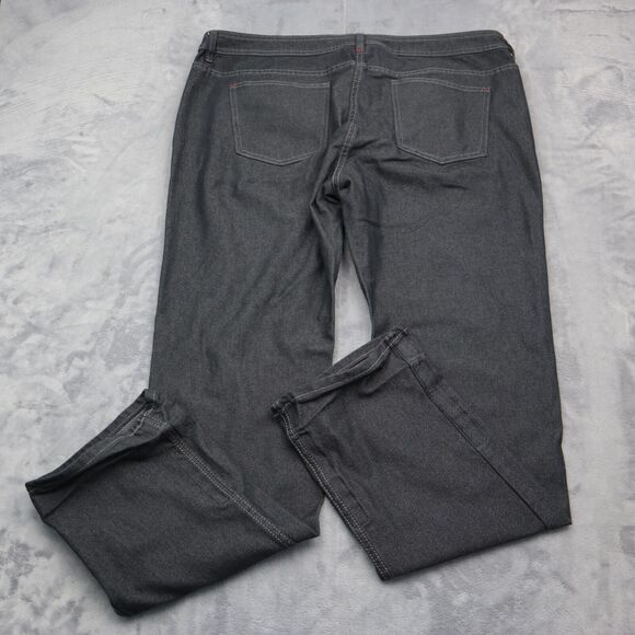 Apparel Collection Jeans Womens 16 Black Straight Mid Rise Button Denim Pants - Picture 8 of 16